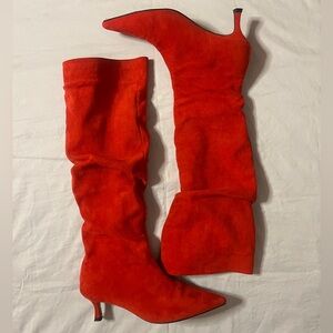 Red Heeled Boots for Women